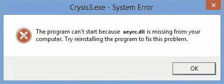 Crysis aeyrc dll. Crysis ошибка при запуске. Crysis ошибка приложения. Ошибка dll при запуске игр. При запуске игры кризис 3 ошибка.